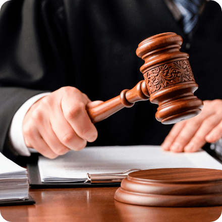 judge with gavel courtroom